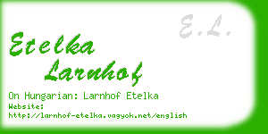 etelka larnhof business card